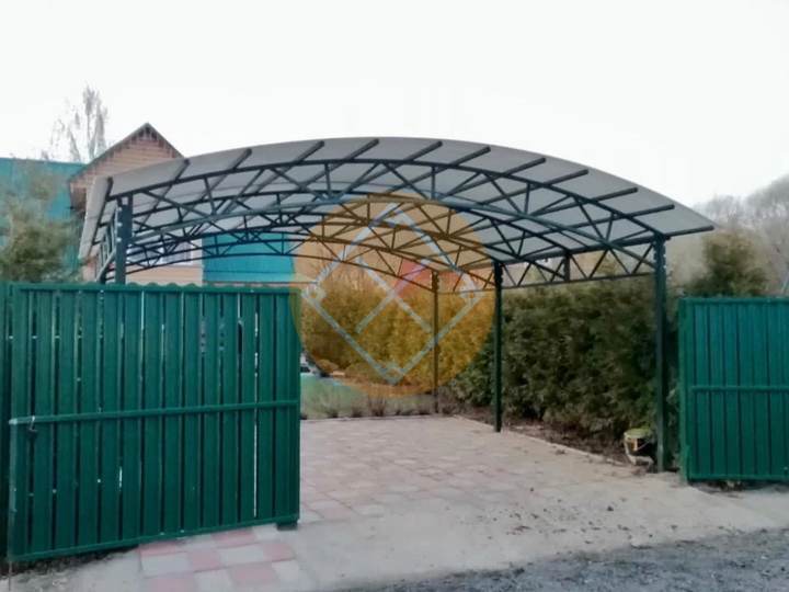 дачный навес из поликарбоната