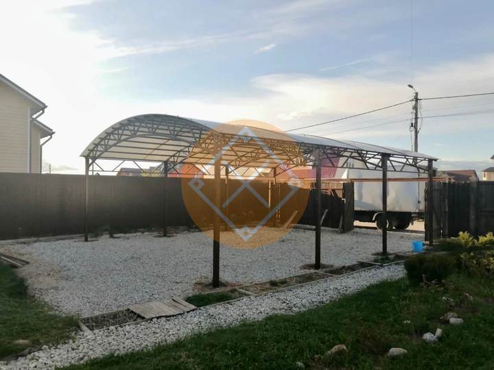 сварной арочный навес для дачи