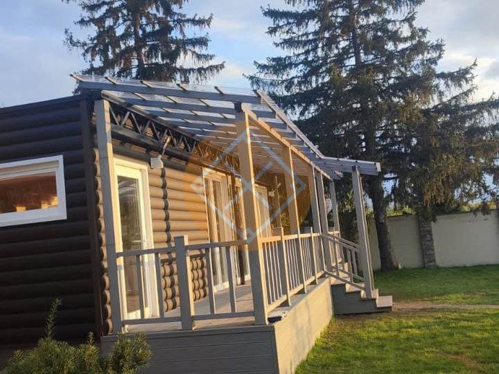 навес для дачи с односкатной крышей