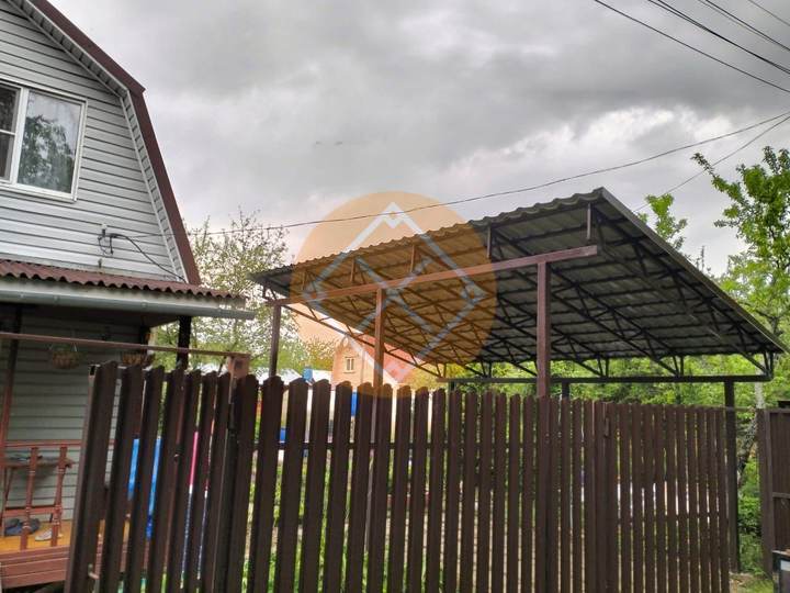 стальной односкатный навес для машины