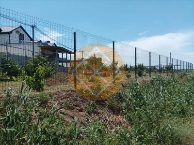 Забор с заполнением 3д сеткой, с калиткой и воротами