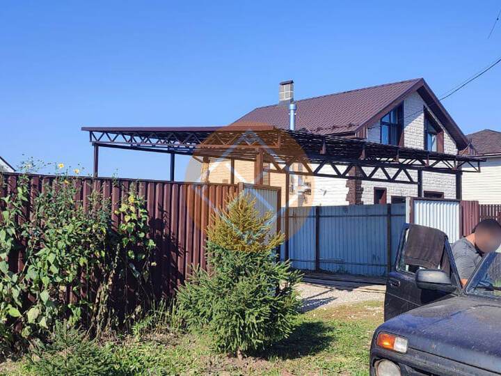 навес с односкатной кровлей из профлиста