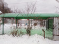 сварной зеленый навес для дачи